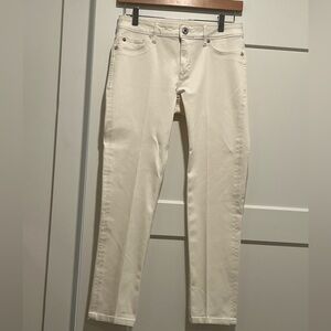 DL1961 Cream Straight Leg Jeans